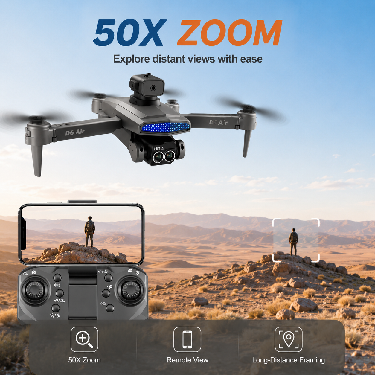ZNLYRION D6 Air Foldable RC Dr - Fpv Drone Bag recensione e prezzo