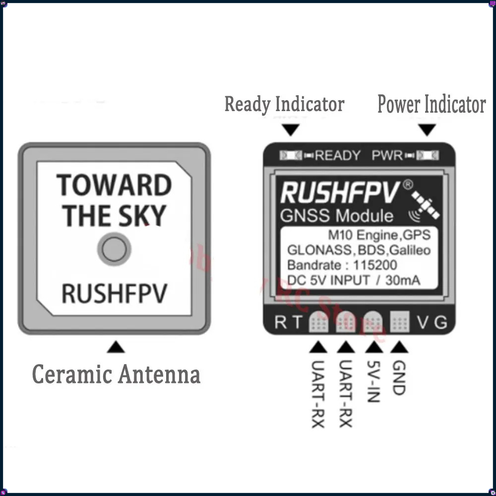 1-4Pcs RUSHFPV MINI M10 GPS Mo - Fpv Drone Antenna recensione e prezzo