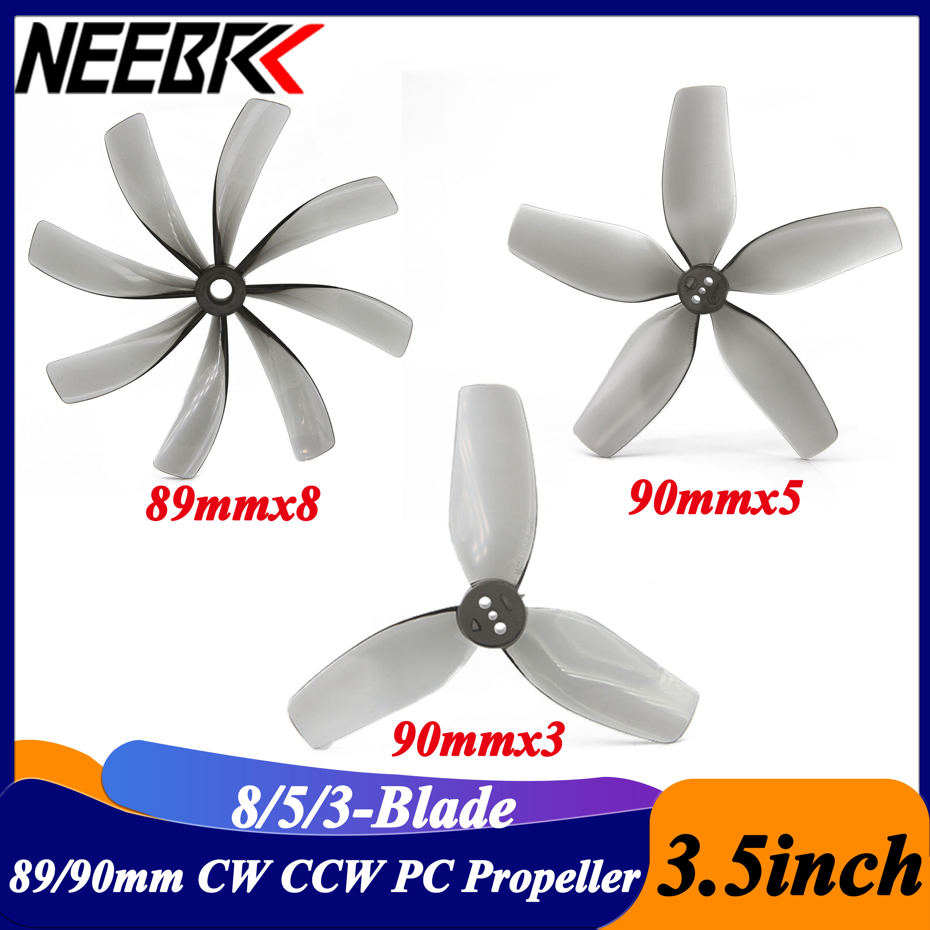 2Pairs 3.5inch 89x8 90x5 90x3  - Fpv Drone Propeller recensione e prezzo
