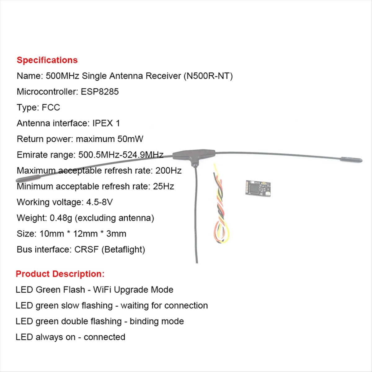 500MHz Receiver 500.5MHz-524.9 - Fpv Drone Receiver recensione e prezzo